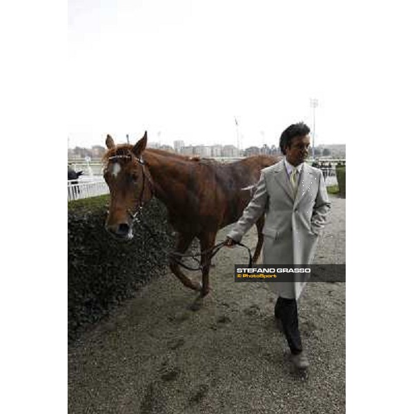 Bruno Grizzetti and Salure Milano - San Siro racecourse,18th march 2012 ph.Stefano Grasso