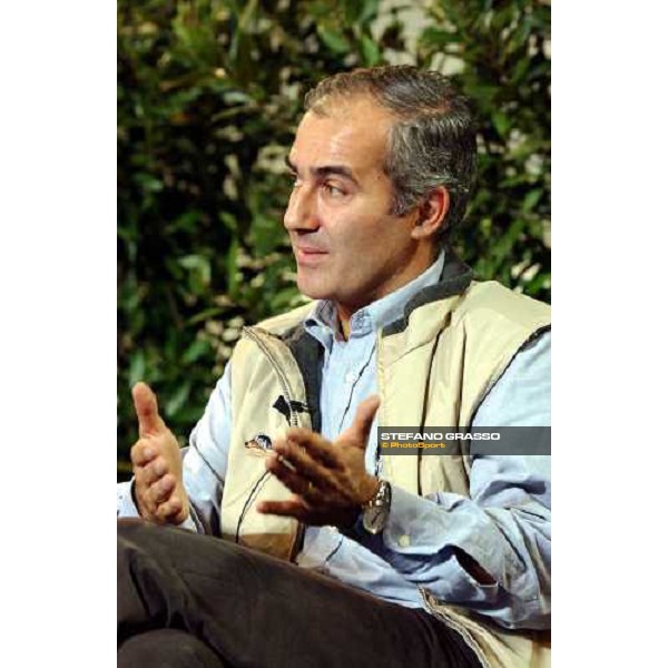 Fiera Cavalli 2004 -On .Luca MArcora- deputato della MArgherita talk show -\' l\'allevamento italiano di eccellenza. Il cavallo: fattore trainante di sviluppo economico\' Verona, 6 ottobre 2004 ph. Stefano Grasso