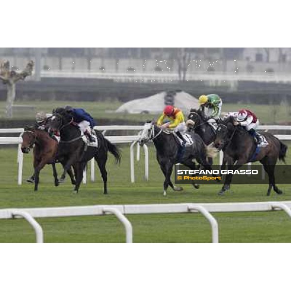 Luca Maniezzi on Silver Arrow goes to win the Premio Busto Arsizio Milano - San Siro racecourse,18th march 2012 ph.Stefano Grasso