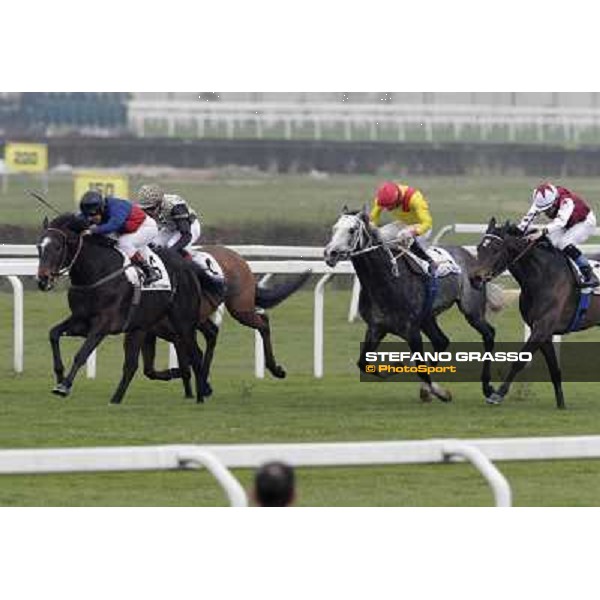 Luca Maniezzi on Silver Arrow goes to win the Premio Busto Arsizio Milano - San Siro racecourse,18th march 2012 ph.Stefano Grasso