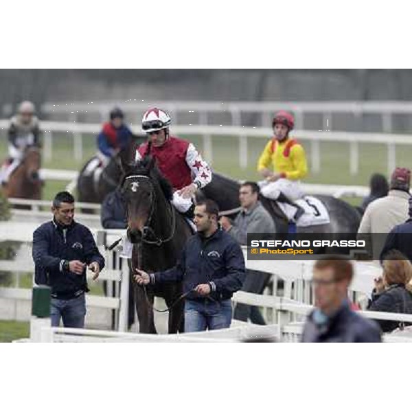 Dario Vargiu on Cima de Pluie Milano - San Siro racecourse,18th march 2012 ph.Stefano Grasso