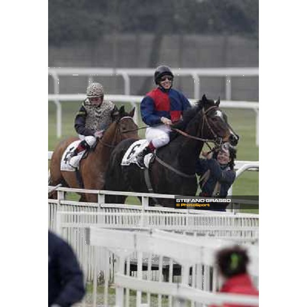 Luca Maniezzi on Silver Arrow after winning the Premio Busto Arsizio Milano - San Siro racecourse,18th march 2012 ph.Stefano Grasso