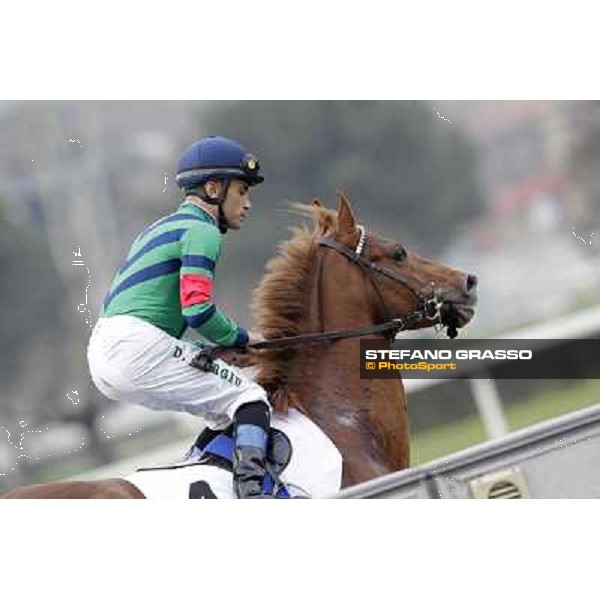 Dario Vargiu on Salure before the race Milano - San Siro racecourse,18th march 2012 ph.Stefano Grasso