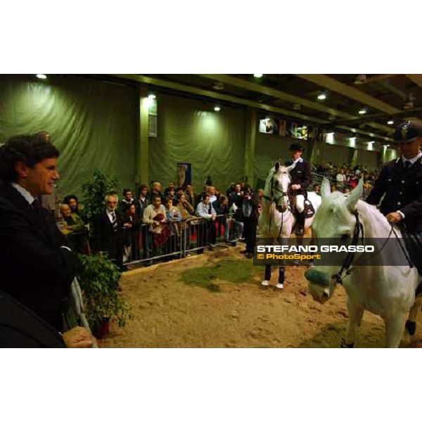 Fiera Cavalli 2004 -On Gianni Alemanno, Ministro delle Politiche Agricole con Vincenzo Chimirri Verona, 6 ottobre 2004 ph. Stefano Grasso