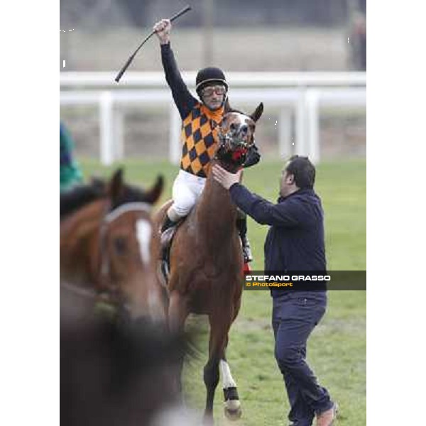 Stefano Landi on Facoltoso wins the 122° Premio Pisa Pisa - San Rossore racecourse, 25th march 2012 ph.Stefano Grasso