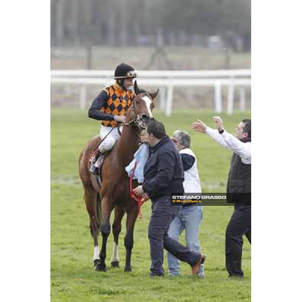 Stefano Landi on Facoltoso wins the 122° Premio Pisa Pisa - San Rossore racecourse, 25th march 2012 ph.Stefano Grasso