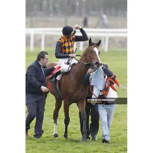 Stefano Landi on Facoltoso wins the 122° Premio Pisa Pisa - San Rossore racecourse, 25th march 2012 ph.Stefano Grasso