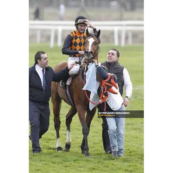 Stefano Landi on Facoltoso wins the 122° Premio Pisa Pisa - San Rossore racecourse, 25th march 2012 ph.Stefano Grasso