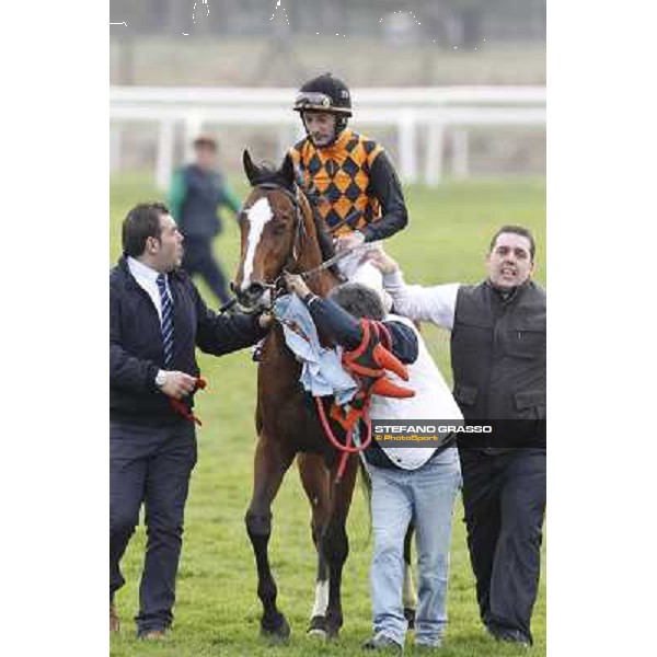 Stefano Landi on Facoltoso wins the 122° Premio Pisa Pisa - San Rossore racecourse, 25th march 2012 ph.Stefano Grasso