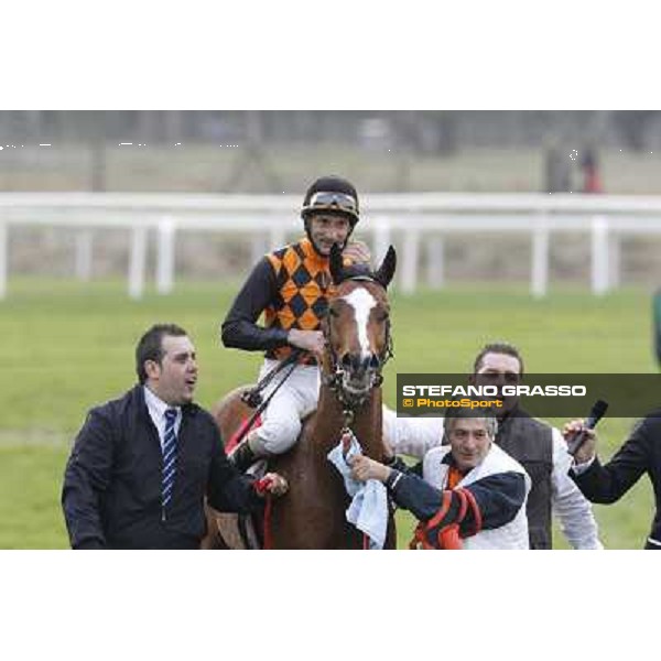 Stefano Landi on Facoltoso wins the 122° Premio Pisa Pisa - San Rossore racecourse, 25th march 2012 ph.Stefano Grasso