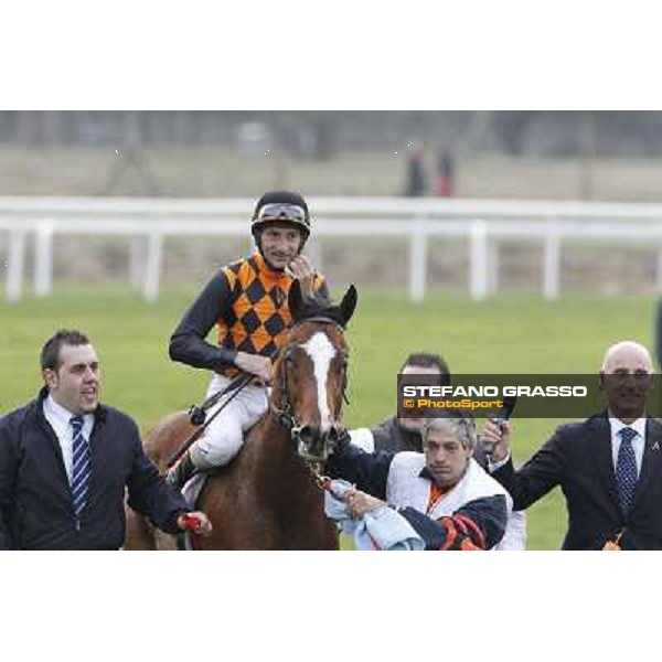 Stefano Landi on Facoltoso wins the 122° Premio Pisa Pisa - San Rossore racecourse, 25th march 2012 ph.Stefano Grasso