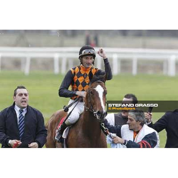 Stefano Landi on Facoltoso wins the 122° Premio Pisa Pisa - San Rossore racecourse, 25th march 2012 ph.Stefano Grasso