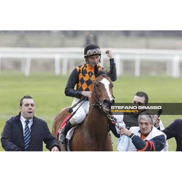 Stefano Landi on Facoltoso wins the 122° Premio Pisa Pisa - San Rossore racecourse, 25th march 2012 ph.Stefano Grasso