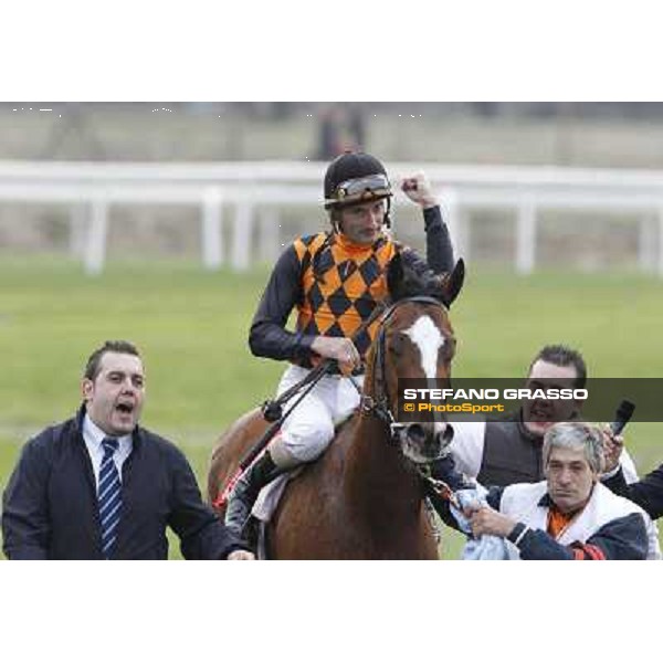 Stefano Landi on Facoltoso wins the 122° Premio Pisa Pisa - San Rossore racecourse, 25th march 2012 ph.Stefano Grasso