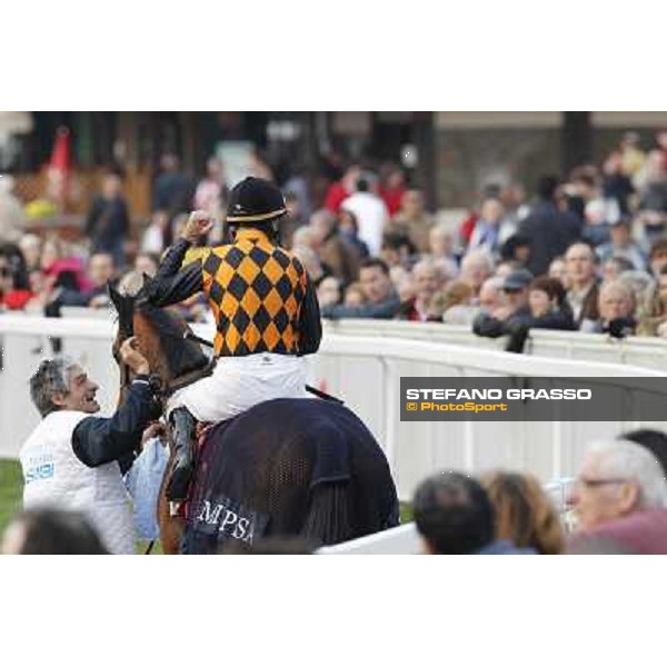 Stefano Landi on Facoltoso wins the 122° Premio Pisa Pisa - San Rossore racecourse, 25th march 2012 ph.Stefano Grasso