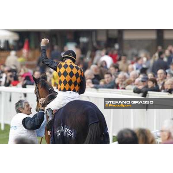 Stefano Landi on Facoltoso wins the 122° Premio Pisa Pisa - San Rossore racecourse, 25th march 2012 ph.Stefano Grasso