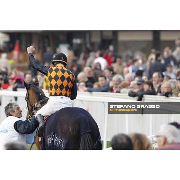 Stefano Landi on Facoltoso wins the 122° Premio Pisa Pisa - San Rossore racecourse, 25th march 2012 ph.Stefano Grasso