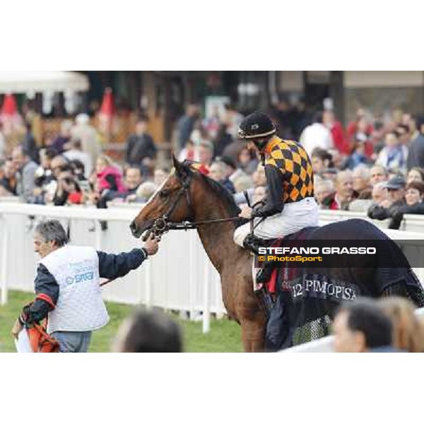 Stefano Landi on Facoltoso wins the 122° Premio Pisa Pisa - San Rossore racecourse, 25th march 2012 ph.Stefano Grasso