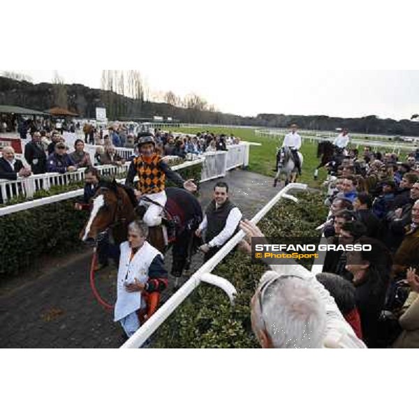 Stefano Landi on Facoltoso wins the 122° Premio Pisa Pisa - San Rossore racecourse, 25th march 2012 ph.Stefano Grasso