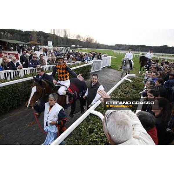 Stefano Landi on Facoltoso wins the 122° Premio Pisa Pisa - San Rossore racecourse, 25th march 2012 ph.Stefano Grasso