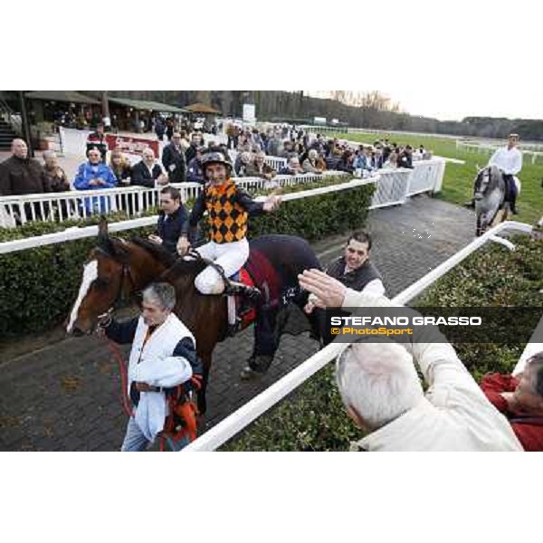 Stefano Landi on Facoltoso wins the 122° Premio Pisa Pisa - San Rossore racecourse, 25th march 2012 ph.Stefano Grasso