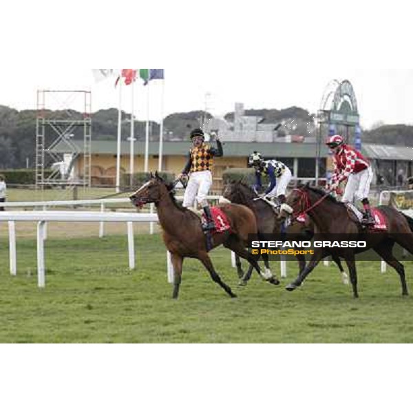 Stefano Landi on Facoltoso wins the 122° Premio Pisa Pisa - San Rossore racecourse, 25th march 2012 ph.Stefano Grasso