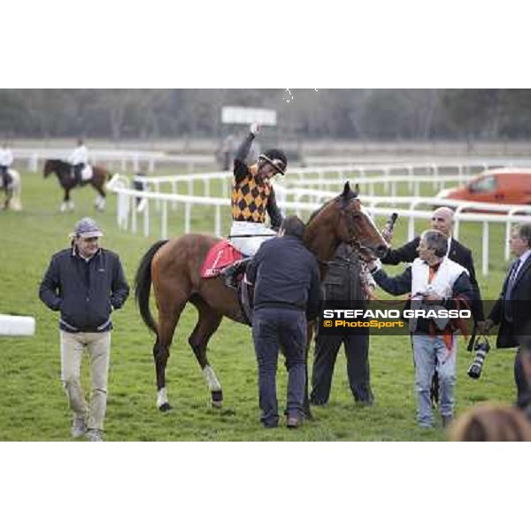 Stefano Landi on Facoltoso wins the 122° Premio Pisa Pisa - San Rossore racecourse, 25th march 2012 ph.Stefano Grasso