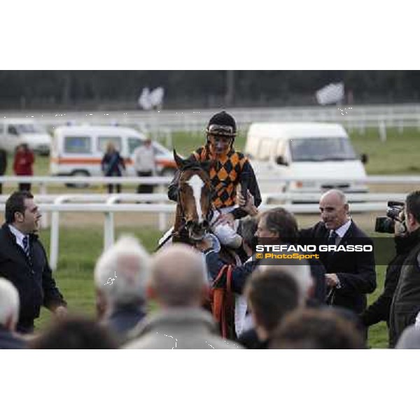 Stefano Landi on Facoltoso wins the 122° Premio Pisa Pisa - San Rossore racecourse, 25th march 2012 ph.Stefano Grasso