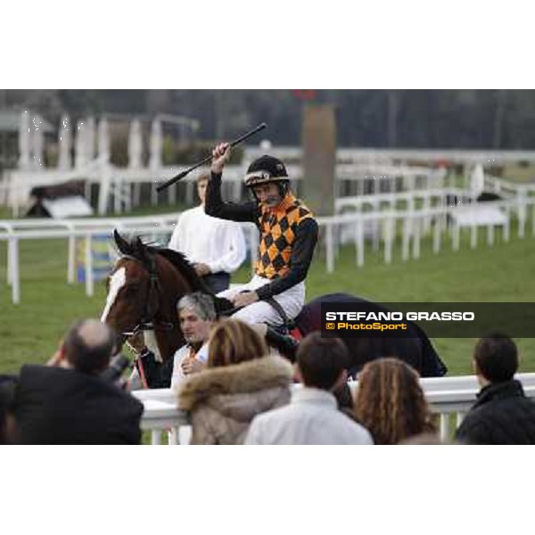 Stefano Landi on Facoltoso wins the 122° Premio Pisa Pisa - San Rossore racecourse, 25th march 2012 ph.Stefano Grasso