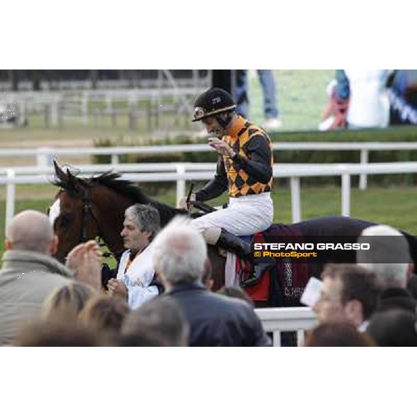 Stefano Landi on Facoltoso wins the 122° Premio Pisa Pisa - San Rossore racecourse, 25th march 2012 ph.Stefano Grasso