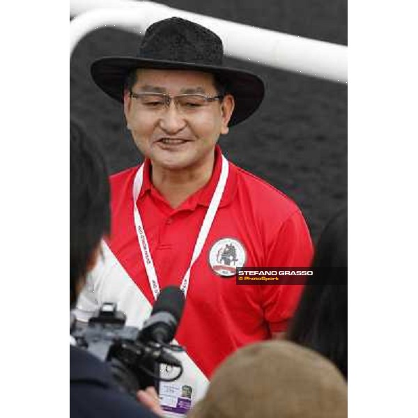 Yoshito Yahagi Yoshito trainer of Genten morning track works at Meydan Dubai, 28th march 2012 ph.Stefano Grasso