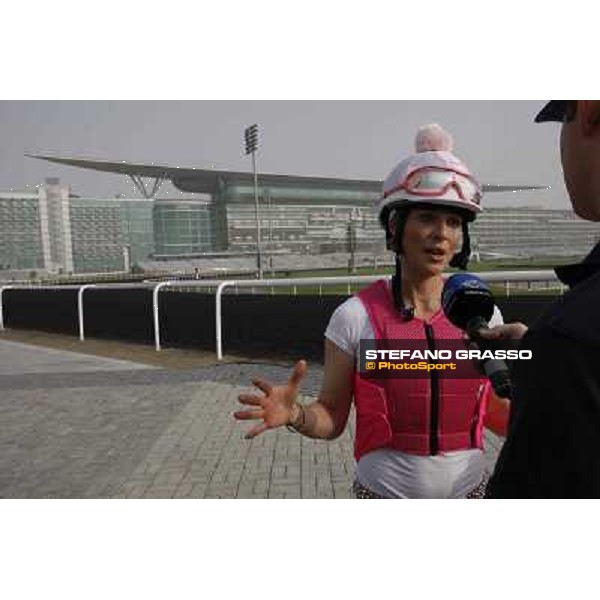 Chantal Sutherland during morning track works at Meydan Dubai, 28th march 2012 ph.Stefano Grasso