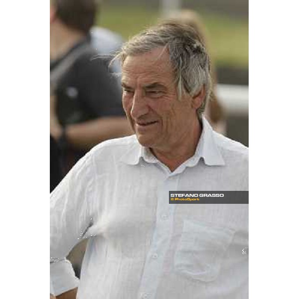 Luca Cumani during morning track works at Meydan Dubai, 28th march 2012 ph.Stefano Grasso