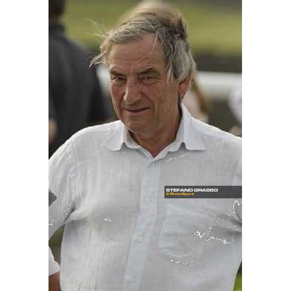 Luca Cumani during morning track works at Meydan Dubai, 28th march 2012 ph.Stefano Grasso