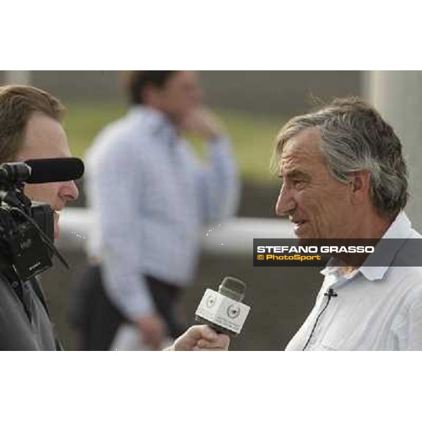 Luca Cumani during morning track works at Meydan Dubai, 28th march 2012 ph.Stefano Grasso