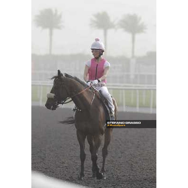Shantal Sutherland during morning track works at Meydan Dubai, 28th march 2012 ph.Stefano Grasso