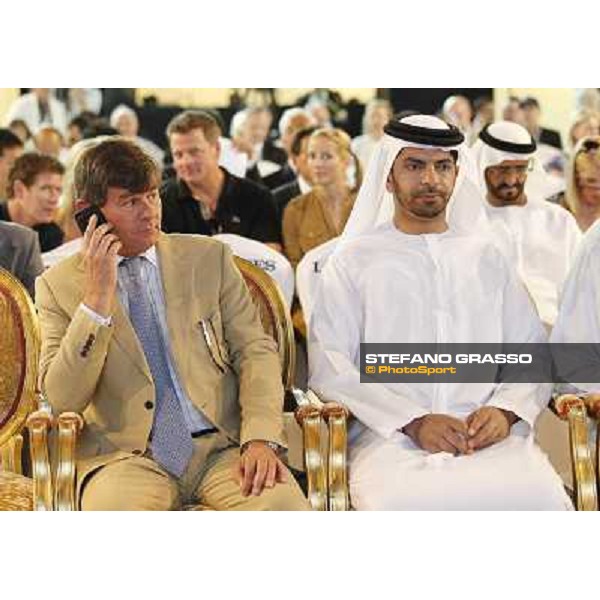 Simon Crisford and Saeed Bin Suroor The Barrier Draw of the Dubai World Cup Dubai, 28th march 2012 ph.Stefano Grasso