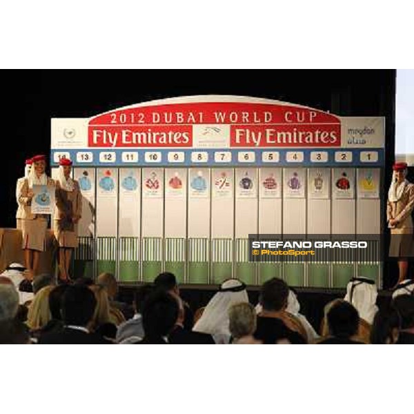 The Barrier Draw of the Dubai World Cup Dubai, 28th march 2012 ph.Stefano Grasso