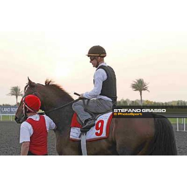 Olivier Peslier on Zazou Meydan - morning track works Dubai, 29th march 2012 ph.Stefano Grasso