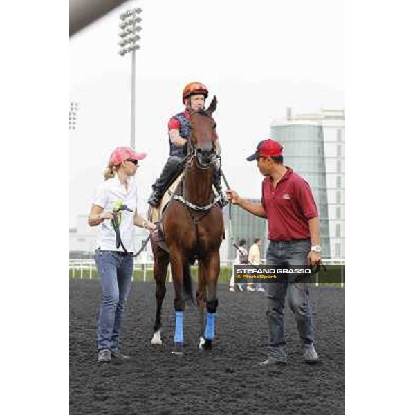 Felix Coetzee on Rocket Man Meydan - morning track works Dubai, 29th march 2012 ph.Stefano Grasso