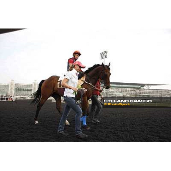 Feliz Coetzee on Rocket Man Meydan - morning track works Dubai, 29th march 2012 ph.Stefano Grasso