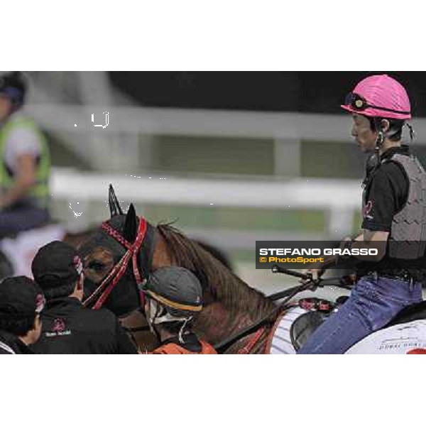 Yutaka Take on Smart Falcon Meydan - morning track works Dubai, 29th march 2012 ph.Stefano Grasso