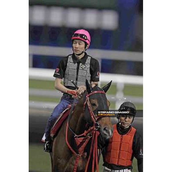 Yutaka Take on Smart Falcon Meydan - morning track works Dubai, 29th march 2012 ph.Stefano Grasso