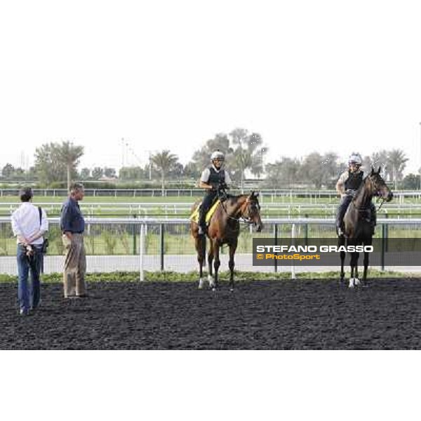 Morning track works - Luca Cumani and Presvis Dubai, Meydan racecourse - 30th march 2012 ph.Stefano Grasso