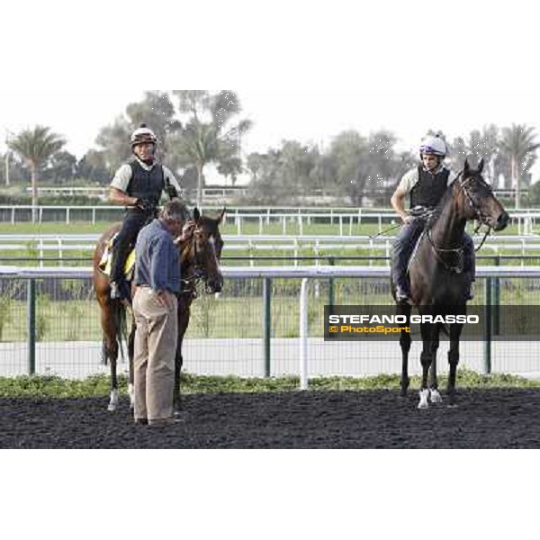 Morning track works - Luca Cumani and Presvis Dubai, Meydan racecourse - 30th march 2012 ph.Stefano Grasso