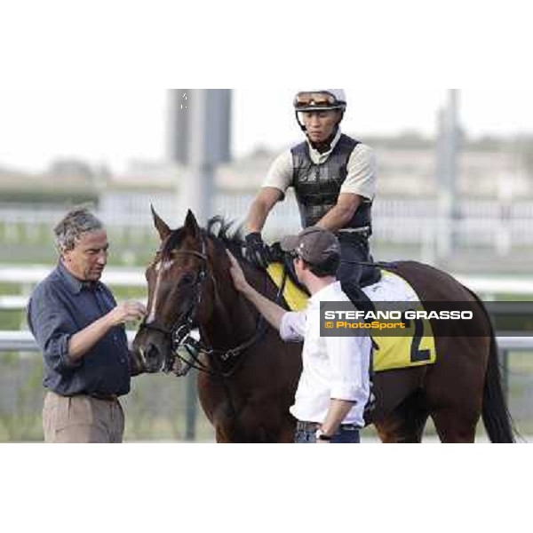 Morning track works - Luca Cumani and Presvis Dubai, Meydan racecourse - 30th march 2012 ph.Stefano Grasso