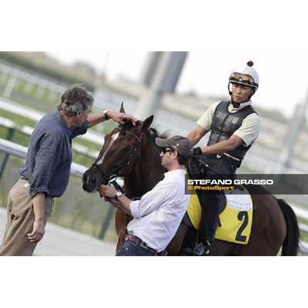 Morning track works - Luca Cumani and Presvis Dubai, Meydan racecourse - 30th march 2012 ph.Stefano Grasso