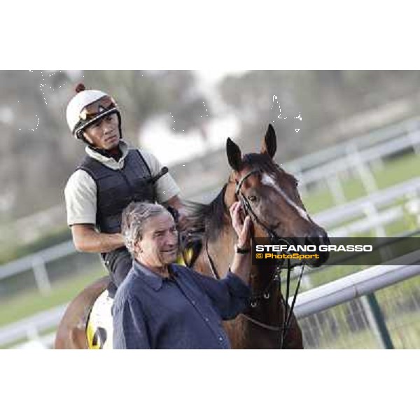 Morning track works - Luca Cumani and Presvis Dubai, Meydan racecourse - 30th march 2012 ph.Stefano Grasso