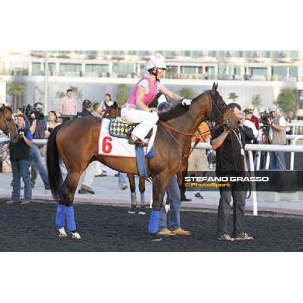 Morning track works - Chantal Sutherland and Game on Dude Dubai, Meydan racecourse - 30th march 2012 ph.Stefano Grasso