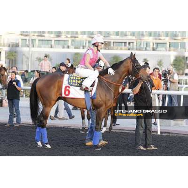 Morning track works - Chantal Sutherland and Game on Dude Dubai, Meydan racecourse - 30th march 2012 ph.Stefano Grasso